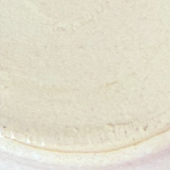 Hand Thrown Signed Pottery Vase Turquoise & White 4" X 4" - Picture 6 of 6